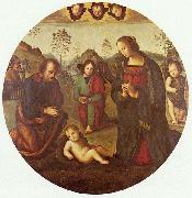 Pietro Perugino, Christi Geburt, Tondo